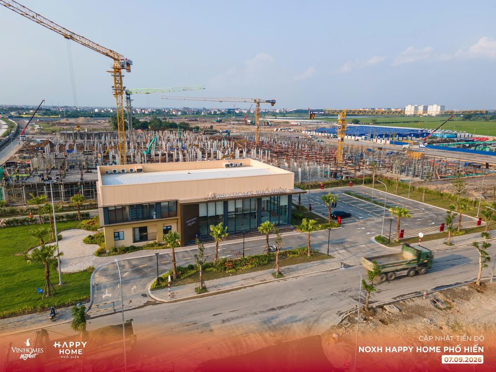 Ảnh cập nhật tiến độ Happy Home Phố Hiến 07/09/2026